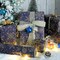 Navy Blue and Brown Kraft Gift Wrapping Paper Jumbo Roll, Snowflake Recycle Christmas Wrapping Paper for Gift Wrapping Arts Crafts Decorations, 17x590 Inch.